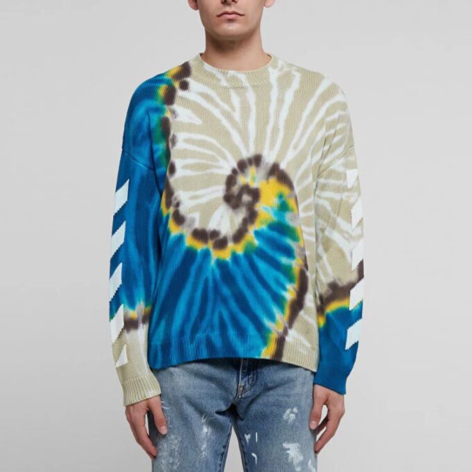 SS22 Estampado Tie Dye Manga larga Versión estándar Multicolor