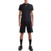 SS22 Jersey de cuello redondo con estampado de letras, pantalones cortos, versión estándar, negro