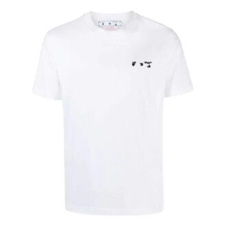 SS22 Jersey de cuello redondo con estampado del logotipo, versión de Pantalones Cortos, blanco