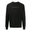 SS22 Logotipo de Arrows estampado Cuello redondo Manga larga Negro