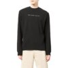 SS22 Logotipo de Arrows estampado Cuello redondo Manga larga Negro