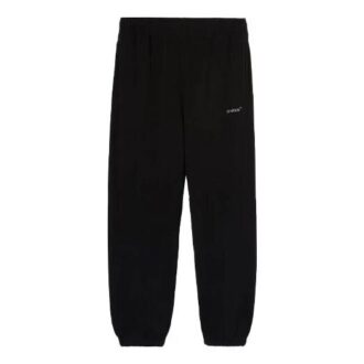 SS22 Pantalones largos deportivos con estampado de logotipo, versión estándar, negro
