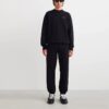 SS22 Pantalones largos deportivos con estampado de logotipo, versión estándar, negro