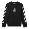 Sudadera ajustada de hombre con logo a rayas y forro térmico