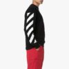 Sudadera ajustada de hombre con logo a rayas y forro térmico