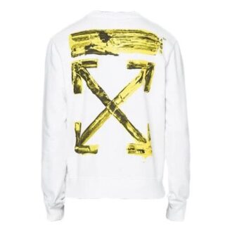 Sudadera blanca con flechas de acrílico para hombre de Virgil Abloh