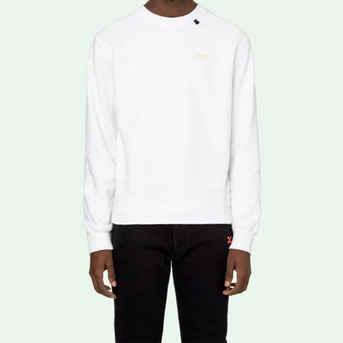 Sudadera blanca con flechas de acrílico para hombre de Virgil Abloh