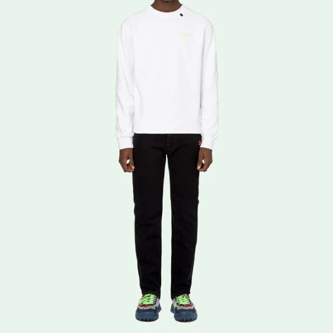 Sudadera blanca con flechas de acrílico para hombre de Virgil Abloh