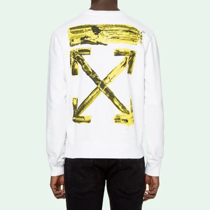 Sudadera blanca con flechas de acrílico para hombre de Virgil Abloh