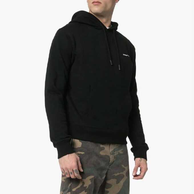Sudadera con capucha ajustada con logotipo SS19 «Negro»
