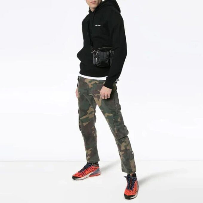 Sudadera con capucha ajustada con logotipo SS19 «Negro»