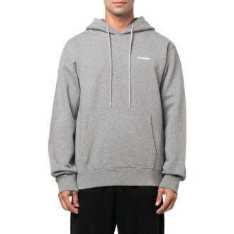 Sudadera con capucha ajustada y diseño ondulado Diagonal «Gris jaspeado»