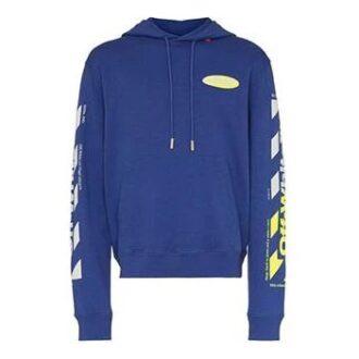 Sudadera con capucha ajustada y logotipo dividido para hombre, temporada primavera-verano 2019, azul