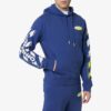 Sudadera con capucha ajustada y logotipo dividido para hombre, temporada primavera-verano 2019, azul