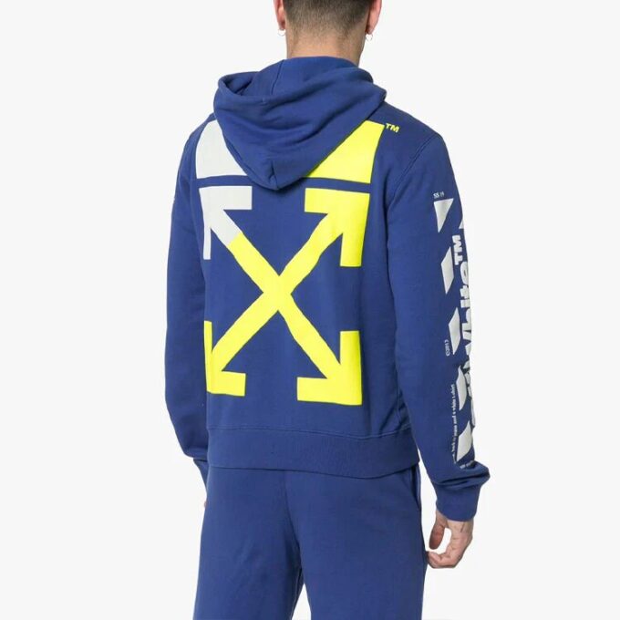 Sudadera con capucha ajustada y logotipo dividido para hombre, temporada primavera-verano 2019, azul