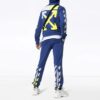 Sudadera con capucha ajustada y logotipo dividido para hombre, temporada primavera-verano 2019, azul