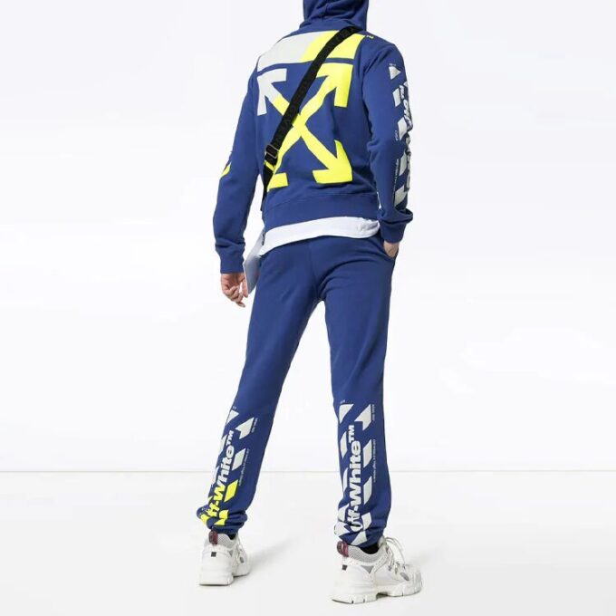 Sudadera con capucha ajustada y logotipo dividido para hombre, temporada primavera-verano 2019, azul