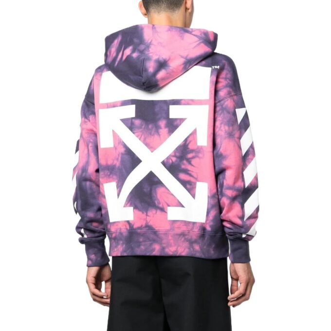 Sudadera con capucha Arrows tie-dye «Rosa»