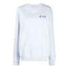 Sudadera con capucha azul claro de cuello redondo y logotipo bordado en el pecho de Off-White SS21