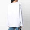 Sudadera con capucha blanca de corte holgado y cuello redondo con estampado de logotipo Off-White SS21