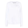 Sudadera con capucha blanca de cuello redondo con estampado de flores y logotipo de Arrows de Off-White SS21