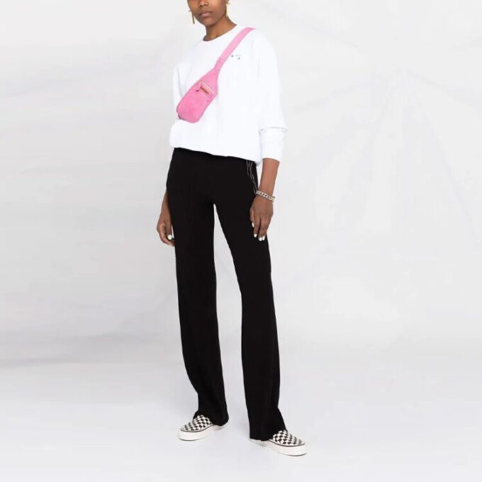 Sudadera con capucha blanca de cuello redondo con estampado de flores y logotipo de Arrows de Off-White SS21