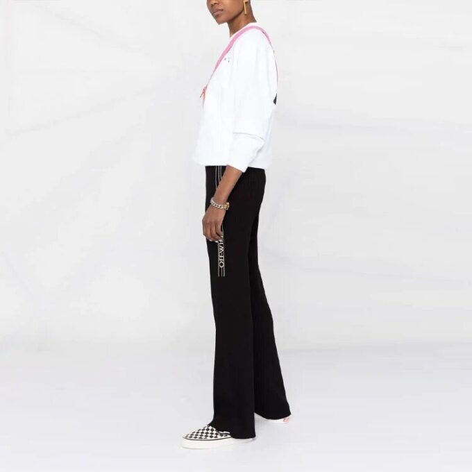 Sudadera con capucha blanca de cuello redondo con estampado de flores y logotipo de Arrows de Off-White SS21