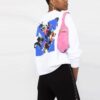 Sudadera con capucha blanca de cuello redondo con estampado de flores y logotipo de Arrows de Off-White SS21