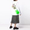 Sudadera con capucha blanca de manga larga y cuello redondo holgada con estampado de la colección SS21 de Off-White