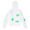 Sudadera con capucha blanca SS20 con dibujo de flechas en la espalda, logotipo para hombre, corte normal
