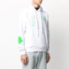 Sudadera con capucha blanca SS20 con dibujo de flechas en la espalda, logotipo para hombre, corte normal