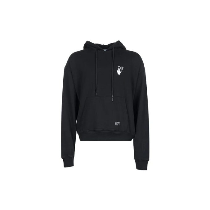 Sudadera con capucha Caravaggio Arrow Over «Negro/Blanco»