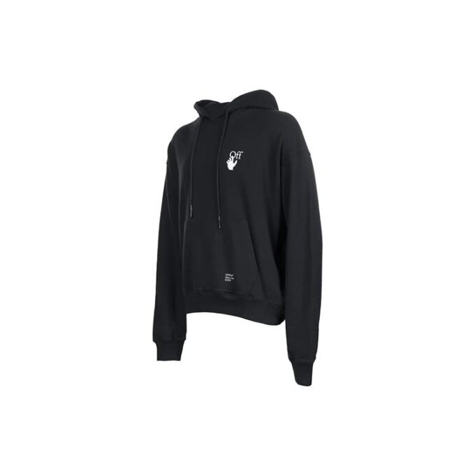 Sudadera con capucha Caravaggio Arrow Over «Negro/Blanco»