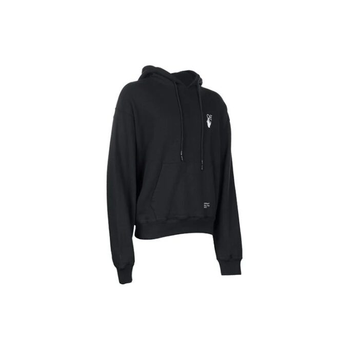 Sudadera con capucha Caravaggio Arrow Over «Negro/Blanco»