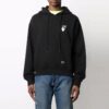 Sudadera con capucha Caravaggio Arrow Over «Negro/Blanco»