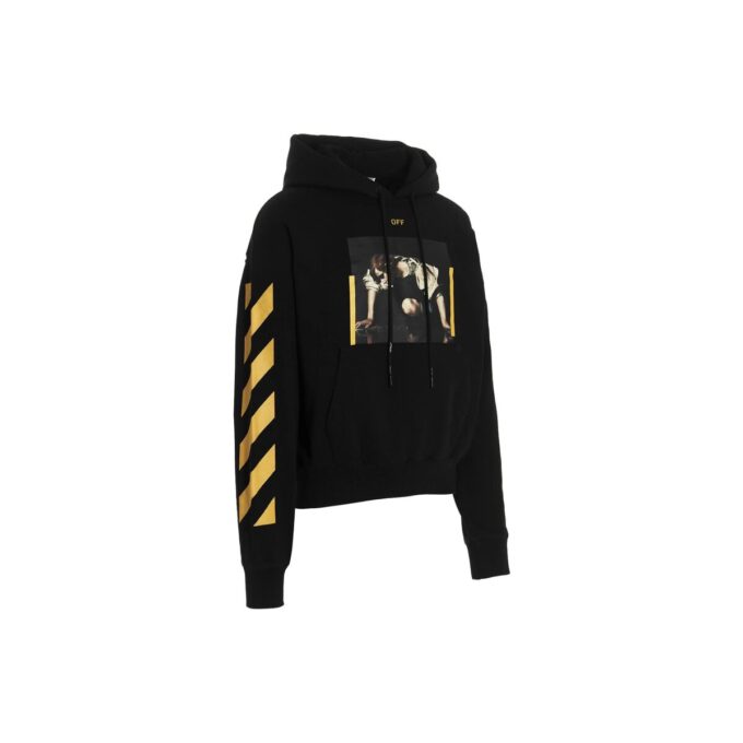 Sudadera con capucha con estampado de Caravaggio «Negro Amarillo»