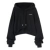 Sudadera con capucha corta Off-White con logotipo bordado «Black»