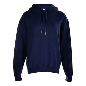 Sudadera con capucha de algodón azul de Off-White
