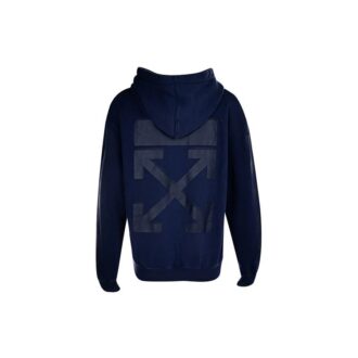 Sudadera con capucha de algodón azul de Off-White