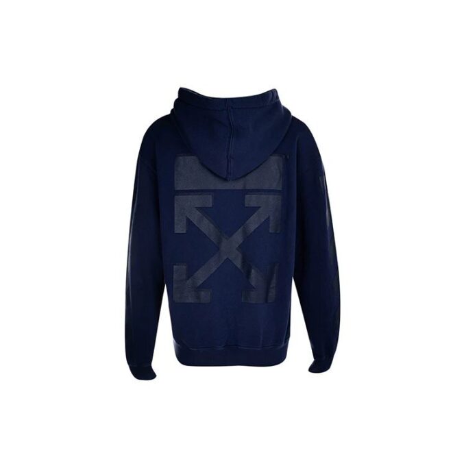 Sudadera con capucha de algodón azul de Off-White