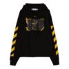 Sudadera con capucha de algodón con estampado de Caravaggio «Negro Amarillo»