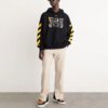 Sudadera con capucha de algodón con estampado de Caravaggio «Negro Amarillo»