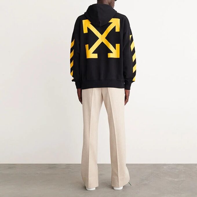 Sudadera con capucha de algodón con estampado de Caravaggio «Negro Amarillo»