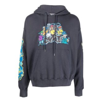 Sudadera con capucha de algodón con estampado de grafitis