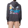 Sudadera con capucha de algodón con estampado de grafitis