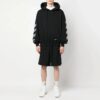 Sudadera con capucha de algodón con estampado Scribble Diag «Negro»