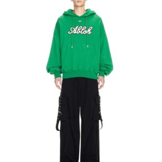 Sudadera con capucha de algodón con estampado universitario «College Green»