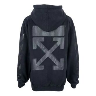 Sudadera con capucha de algodón Off-White, color negro
