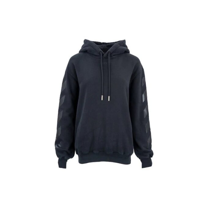 Sudadera con capucha de algodón Off-White, color negro