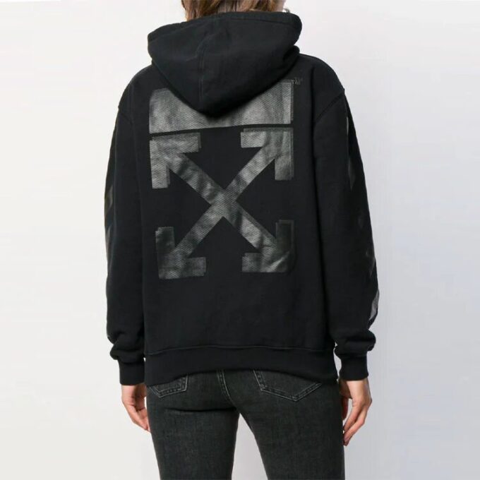Sudadera con capucha de algodón Off-White, color negro